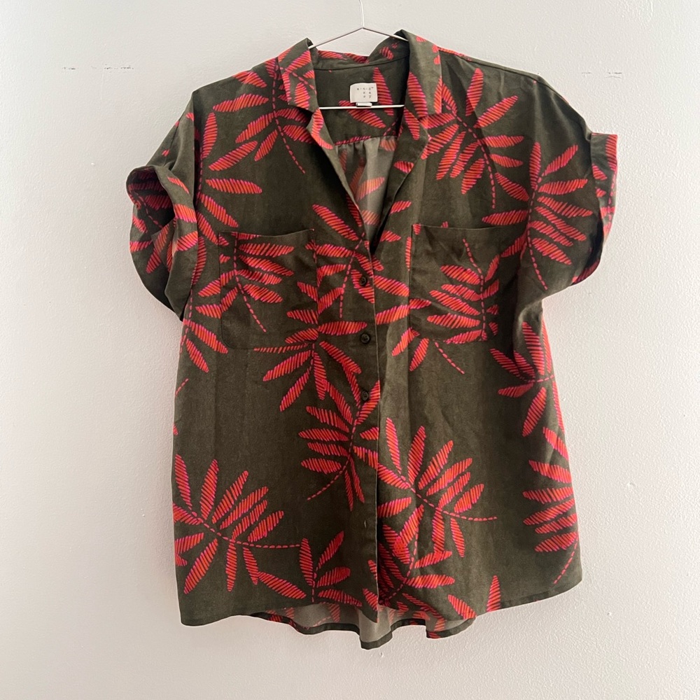 A New Day Hawaiian Button-Down: Tropical Short Sleeve Shirt